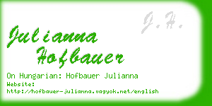 julianna hofbauer business card